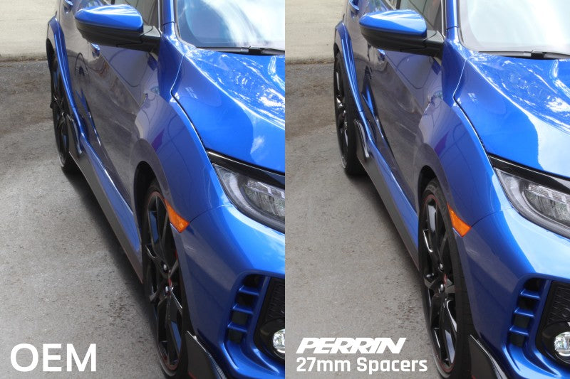 Perrin 17-18 Honda Civic Type R 64.1mm Hub 5x120 27mm Wheel Spacers (One Pair) PHP-WHL-027BK