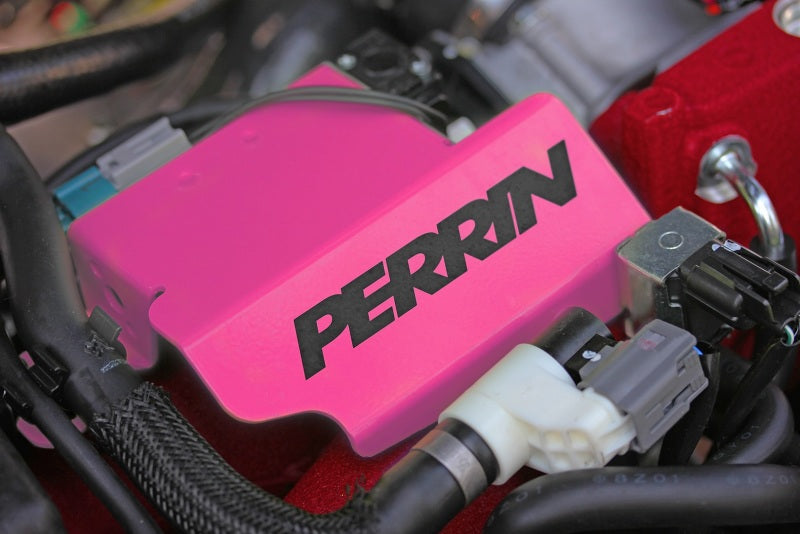 Perrin 2008+ STI Boost Control Solenoid Cover (Cartridge Type EBCS) - Hyper Pink PSP-ENG-161HP