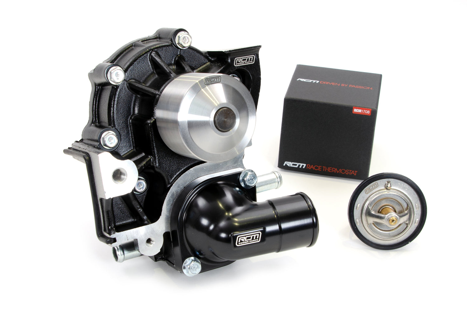RCM Black Series Water Pump & 70 Degree Thermostat - 3 Port
