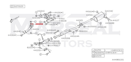 Dichtung Uppipe-Turbo Single Scroll - 44022AA150