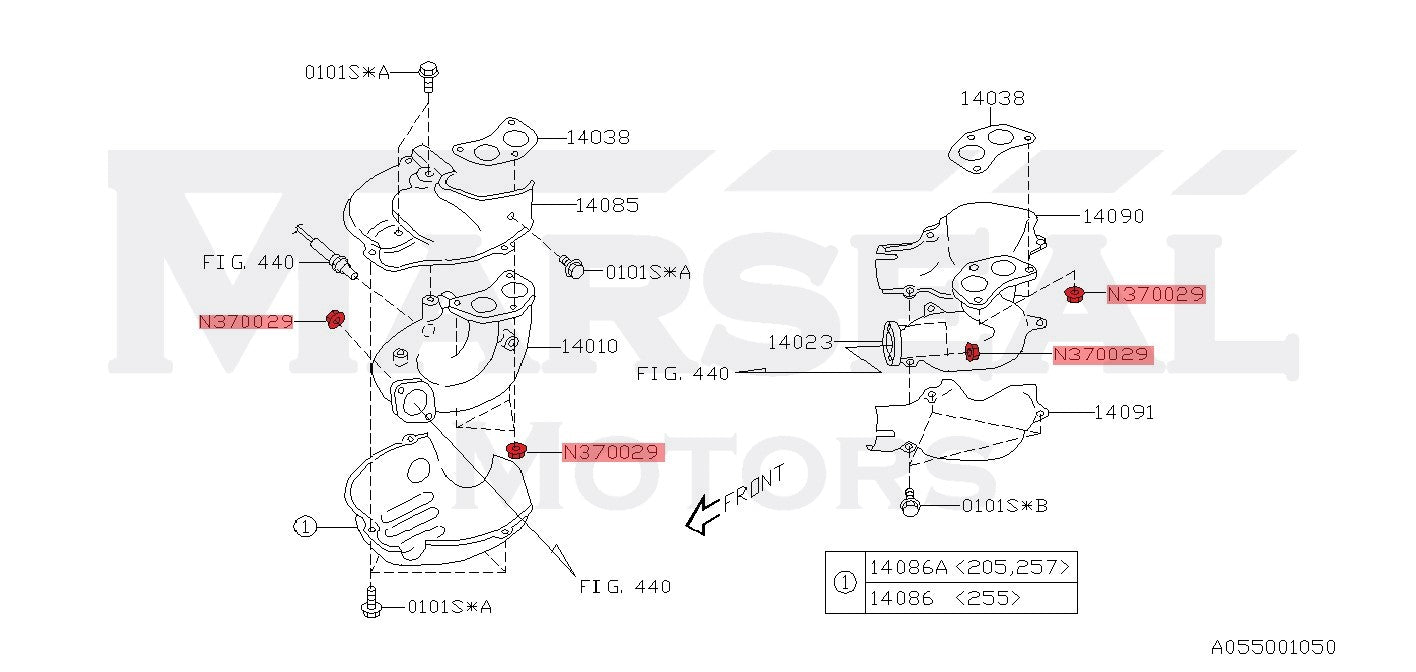Flange Nut Downpipe, Uppipe, Exhaust Manifold - 902370029