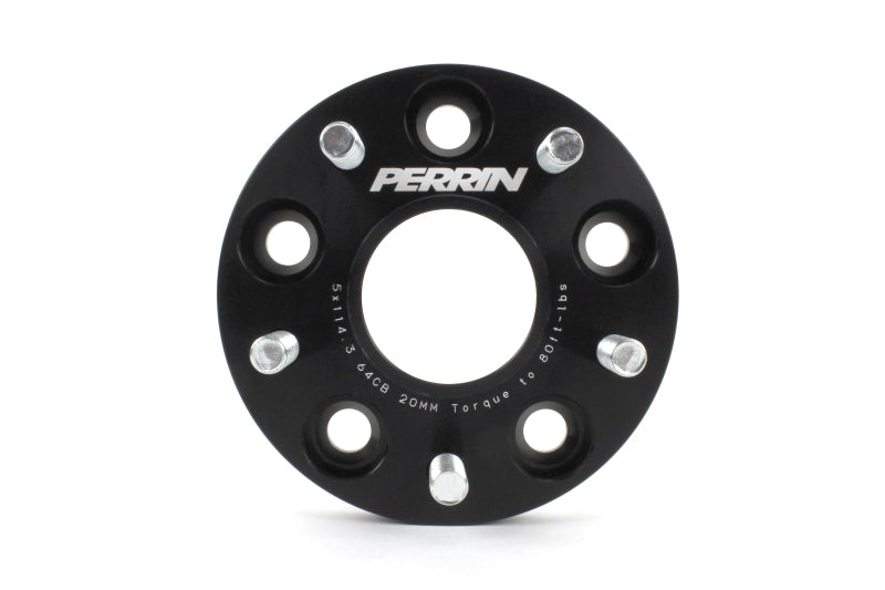 Perrin 17-18 Honda Civic Si 64.1mm Hub 5x114.3 20mm Wheel Spacers (One Pair) PHP-WHL-020BK