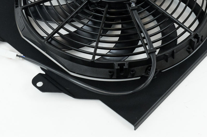 CSF 92-00 Honda Civic All-Aluminum Fan Shroud w/12in SPAL Fan - Black Finish 2858FB