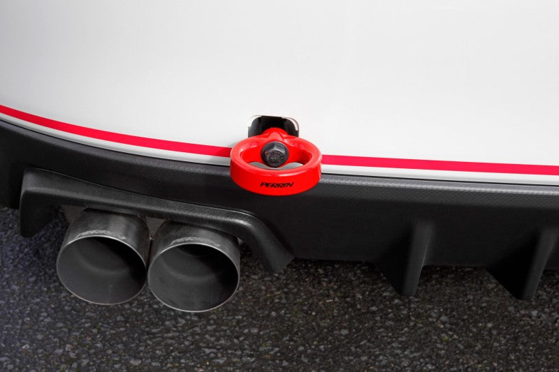 Perrin 15-19 Subaru WRX/STI Tow Hook Kit (Rear) - Red PSP-BDY-252RD