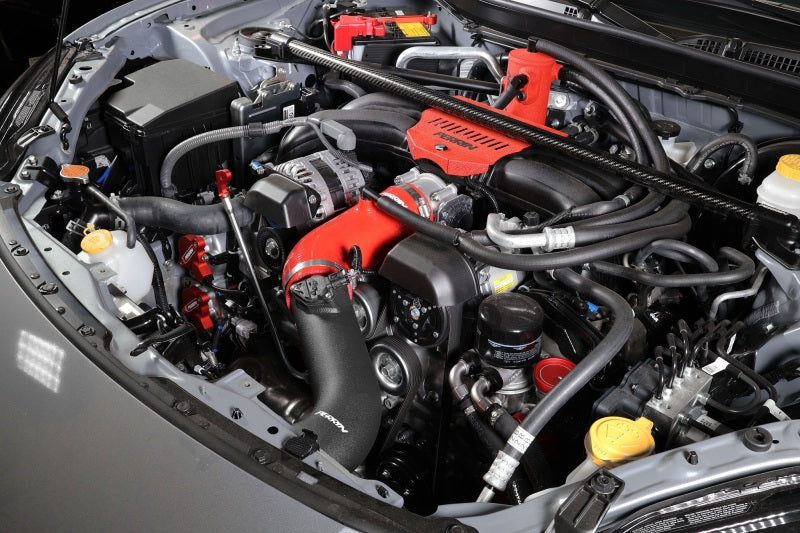 Perrin 22-23 Subaru BRZ/Toyota GR86 Silicone Inlet Hose (3in. ID / SS Wire) - Red PSP-INT-432RD