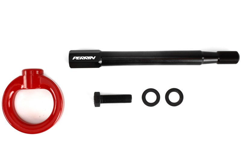 Perrin 08-14 Subaru WRX/STI Tow Hook Kit (Front) - Red PSP-BDY-231RD