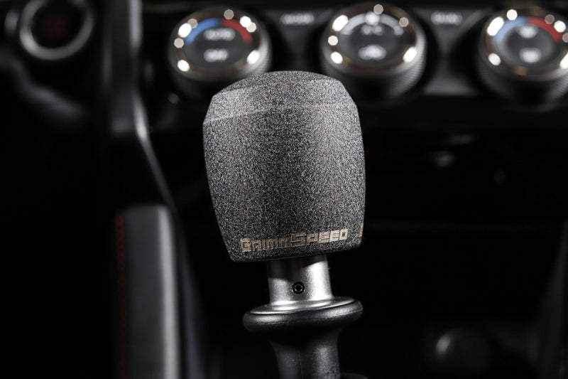 GrimmSpeed Stubby Shift Knob Stainless Steel Black - M12x1.25 380002