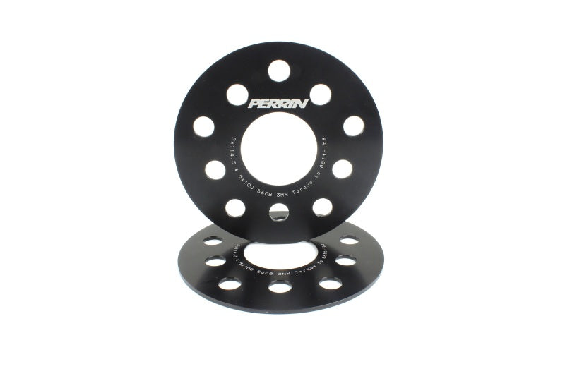 Perrin Subaru 5x114.3/5x100 3mm Slip-On Wheel Spacers - w/ 56mm Hubs (No Studs) PSP-WHL-103BK