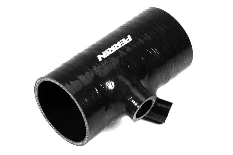 Perrin 2022+ Subaru WRX Black 3in Turbo Inlet Hose w/ Nozzle (Short) PSP-INT-426BK