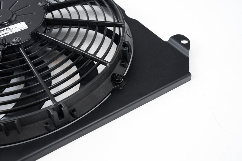CSF 92-00 Honda Civic All-Aluminum Fan Shroud w/12in SPAL Fan - Black Finish 2858FB