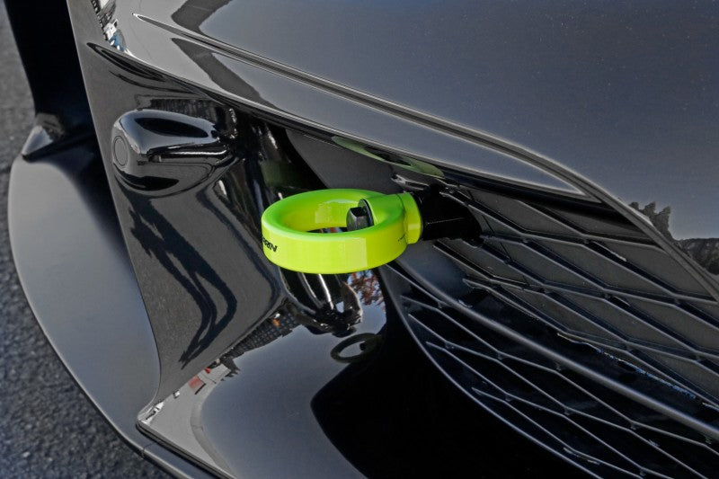 Perrin 2020 Toyota Supra Tow Hook Kit (Front) - Neon Yellow PTP-BDY-230NY