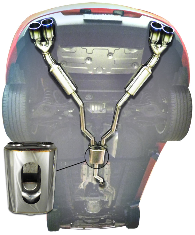 Injen 10-13 Hyundai Genesis Coupe 2.0L(t) 4cyl SS Exhaust w/ 76mm Y-Pipe Resonator/Molded SS Flanges SES1386TT