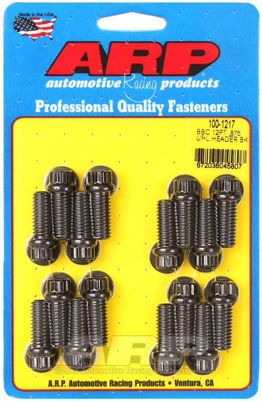 ARP BB Chevy 12pt .875 UHL header bolt kit 100-1217