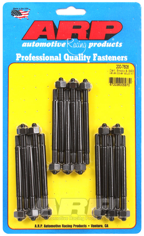ARP Dart Brodix & B&B valve cover stud kit 200-7608