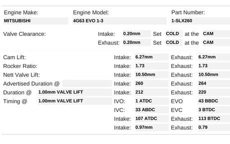1-SLX260 | Solid / 4G63 EVO 1-3