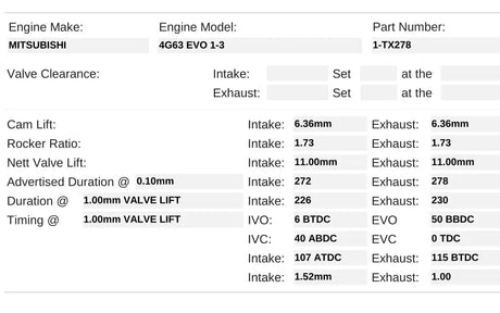 1-TX278 | EVO 1-3 4G63