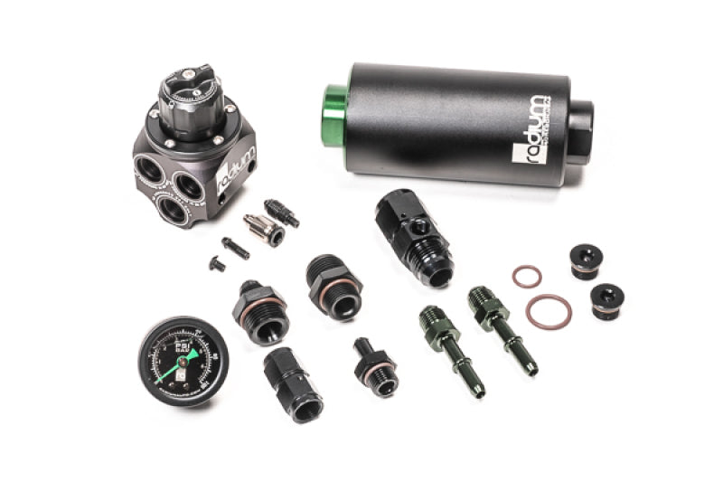 Radium Engineering 01-06 BMW E46 M3 Fuel Pressure Regulator & Fuel Filter Kit w/ Microglass Filter 20-0932-05