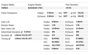 176-R1 | B16A/B18C VTEC