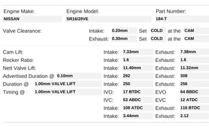 184-T | SR16VE / SR20VE Turbo