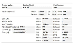 211-C | MZR 2.0l LF-VE (NA)