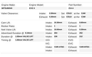 214-A | EVO X 4B11T