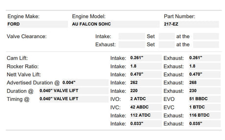 217-EZ | Ford Falcon AU