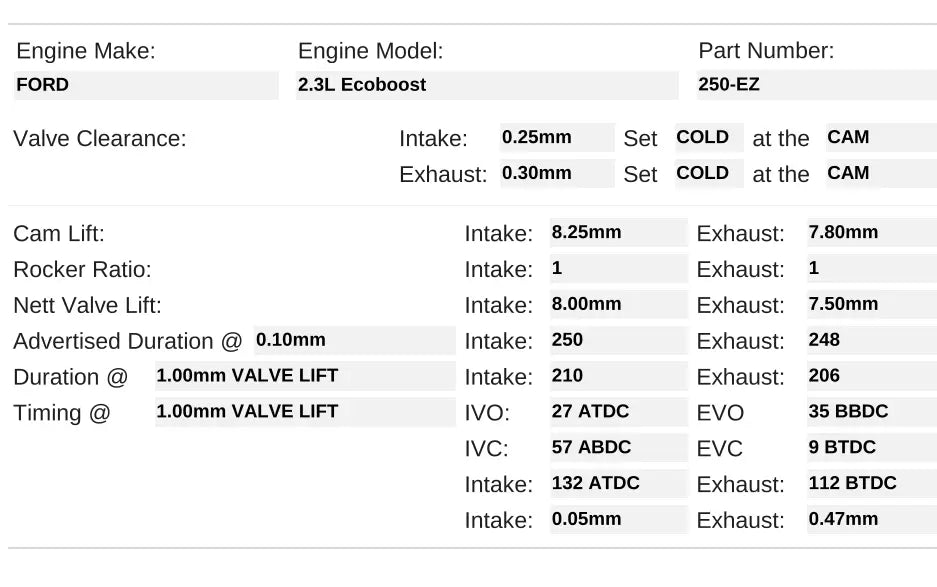 250-EZ | 2.3L Ecoboost