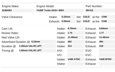 264-EZ | FA20F WRX 2015+
