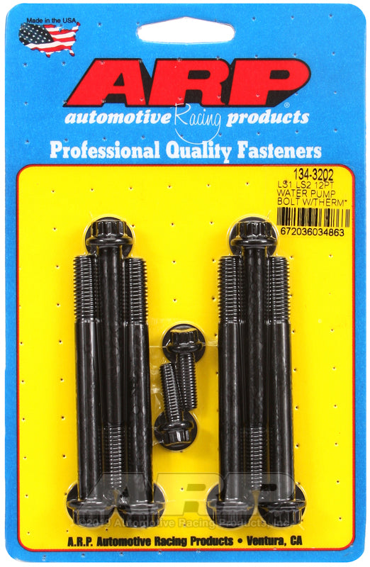 ARP LS1 LS2 12pt Water Pump Bolts w/ Thermostat Housing Bolts Kit 134-3202