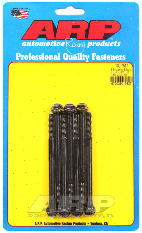 ARP Merlin block, Brodix head BB hex valve cover bolt kit 100-7517