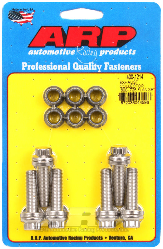 ARP Exhaust collector .600-.725 flange bolt kit 400-1214