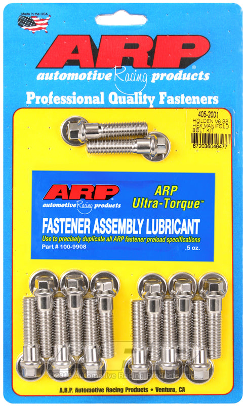 ARP Holden V8 SS hex manifold bolt kit 405-2001