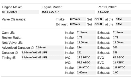4-SLX294 |  Solid / 4G63 EVO 4-7