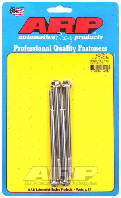 ARP Merlin block, Brodix head SB  hex valve cover bolt kit 400-7513