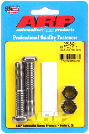 ARP BB Chevy 7/16in pro wave-loc 2pk rod bolt kit 235-6421