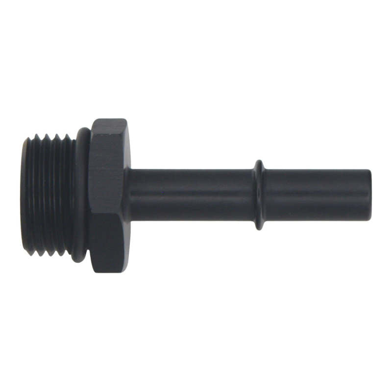 DeatschWerks 10AN ORB Male to 3/8in Male EFI Quick Connect Adapter - Anodized Matte Black 6-02-0125-B