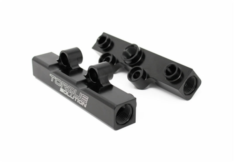 Torque Solution Top Feed Fuel Rails: 02-14 Subaru WRX / 07-18 STI - Black TS-SU-400BK.2