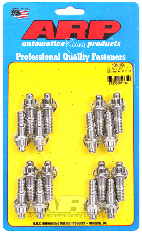 ARP SB Ford 3/8 x 1.670 SS Header Stud Kit 400-1404