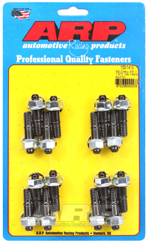 ARP BB Chevy 3/8 x 1.670in Hex Header Stud Kit 100-1413