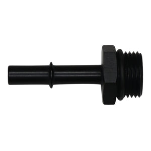 DeatschWerks 10AN ORB Male to 3/8in Male EFI Quick Connect Adapter - Anodized Matte Black 6-02-0125-B