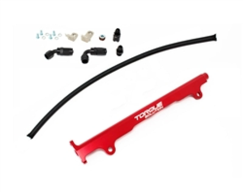 Torque Solution Mitsubishi Evo X Billet Aluminum Fuel Rail - Red TS-EV-485R