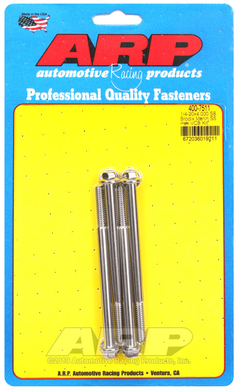 ARP Brodix HeadSS Hex Valve Cover Bolt Kit 400-7511