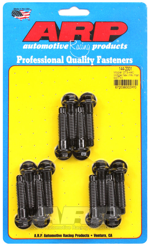 ARP Mopar 273-440 Wedge Hex Intake Manifold Bolt Kit 144-2001
