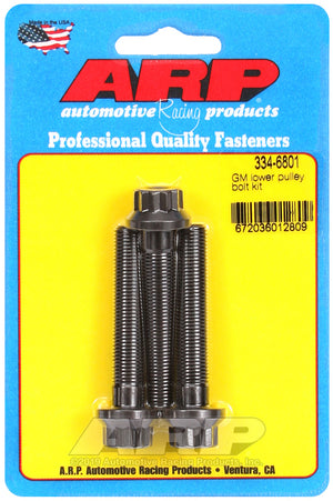 ARP GM Small Block / Big Block 3 Bolt 12pt Lower Pulley Bolt Kit 334-6801