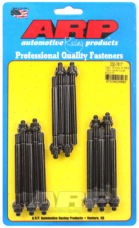 ARP Dart Brodix & B&B 12pt valve cover stud kit 200-7617