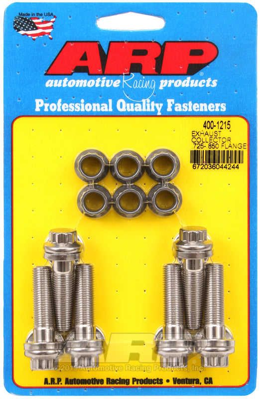ARP Exhaust collector .725-.850 flange bolt kit 400-1215