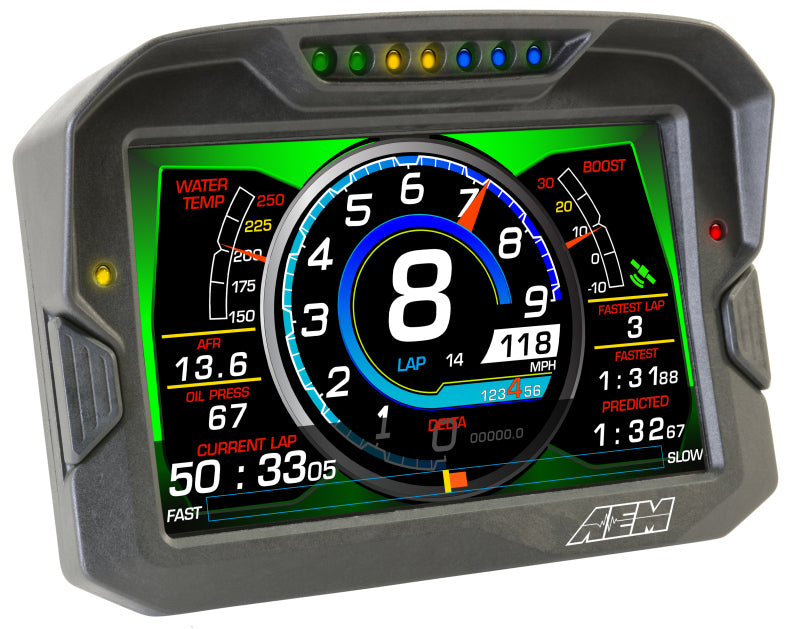 AEM CD-7 Non Logging GPS Enabled Race Dash Carbon Fiber Digital Display w/o VDM (CAN Input Only)