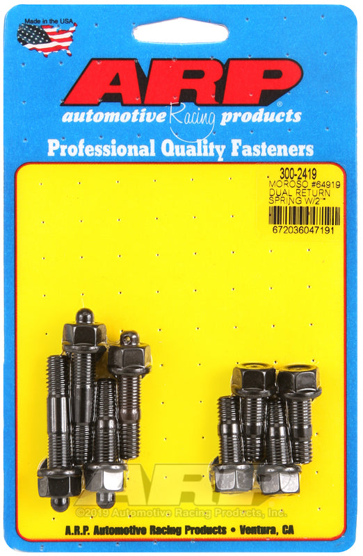 ARP Moroso 64919 dual return spring w/2in spacer plate pro series carb stud kit 300-2419