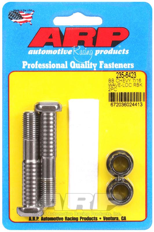 ARP BB Chevy 7/16in pro wave-loc 2pk rod bolt kit 235-6423