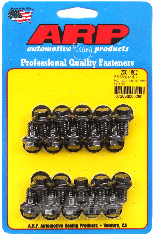ARP SB Mopar and Pontiac Hex Oil Pan Bolt Kit 200-1802